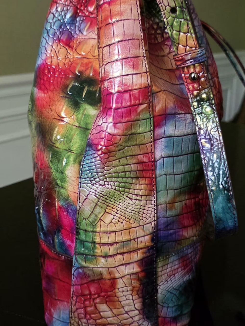 Brahmin Marlowe Bucket Bag In Fallstruck Melborne - Picture 6 of 14